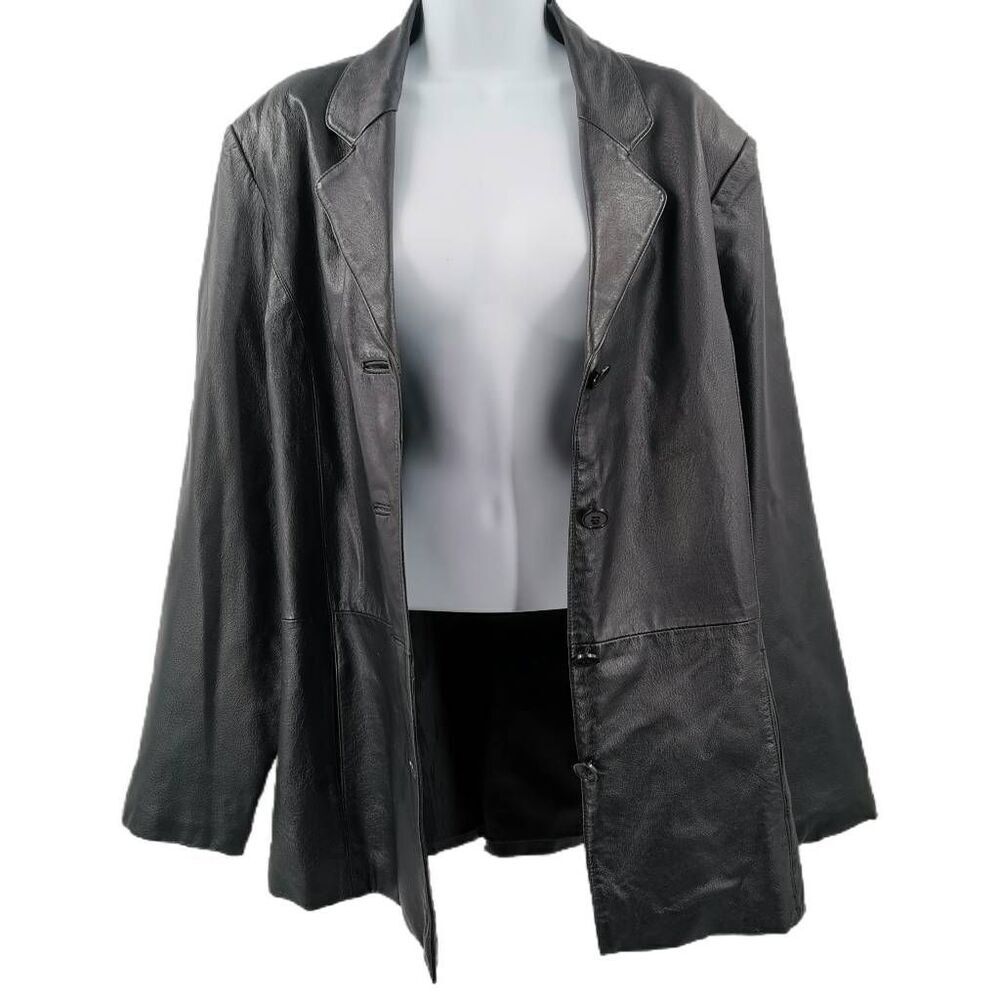 Vintage Y2K Black Leather Jacket